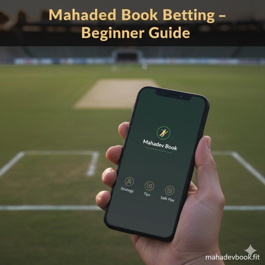 Mahadev Book Betting beginner guide banner showing a clean cricket and online betting theme with mahadevbook99.lol branding