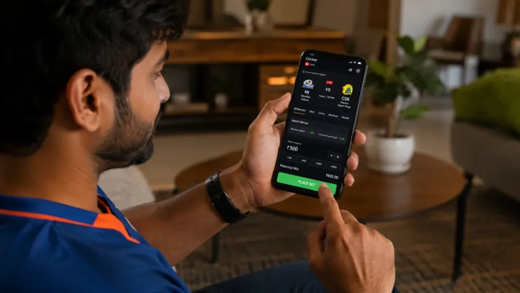 how to bet on Mahadev Book - Indian man placing first bet on cricket match via mobile app