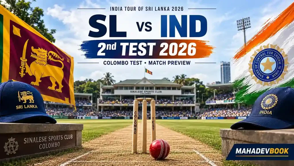 The current image has no alternative text. The file name is: sl-vs-ind-2nd-test-prediction-2026-mahadevbook.webp