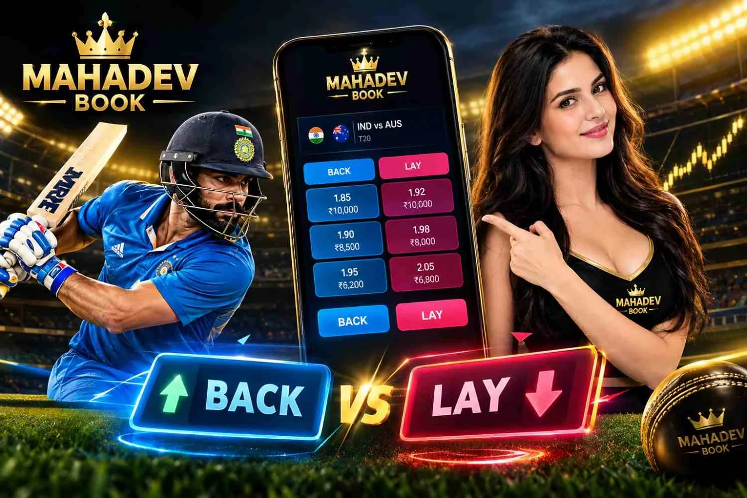 Mahadev Book Live Exchange back and lay betting options