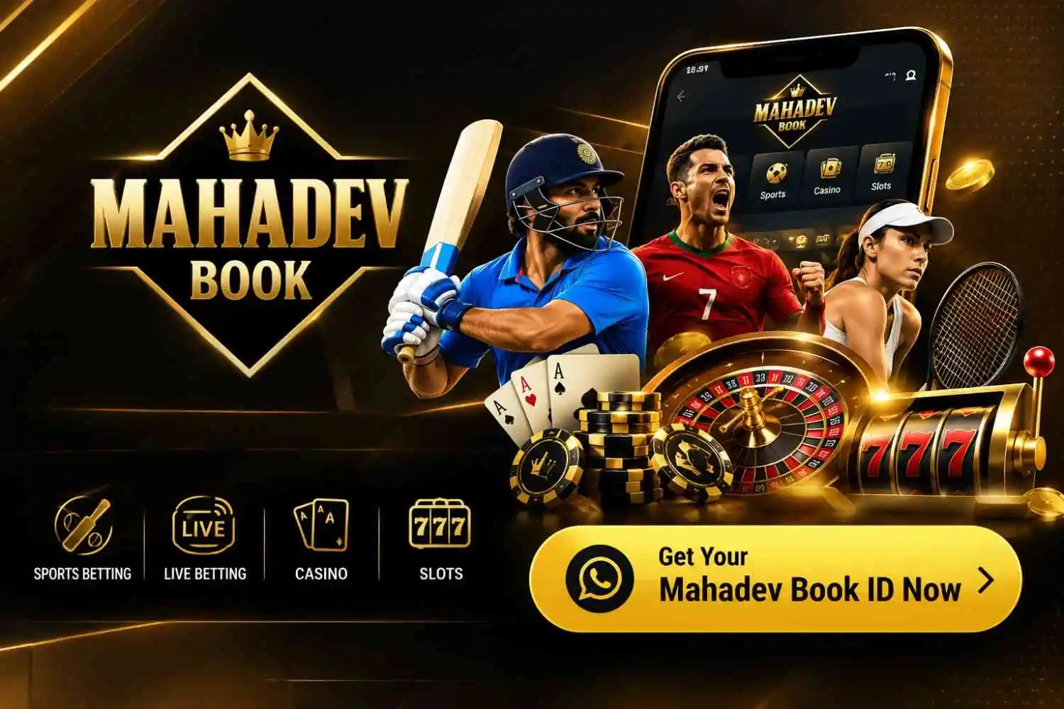 Mahadev Book online casino, cricket, IPL, football, tennis betting and welcome bonus for Indian players